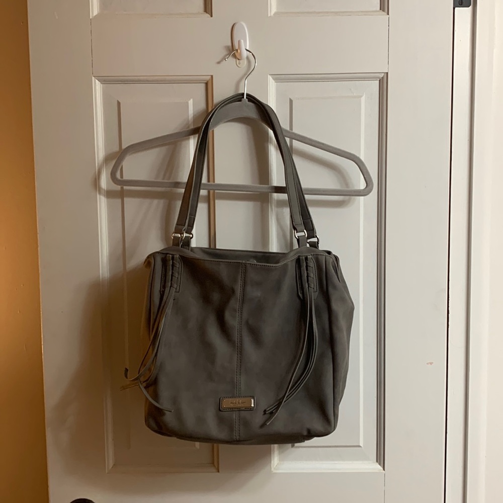 Gray Nicole Miller Tote Bag